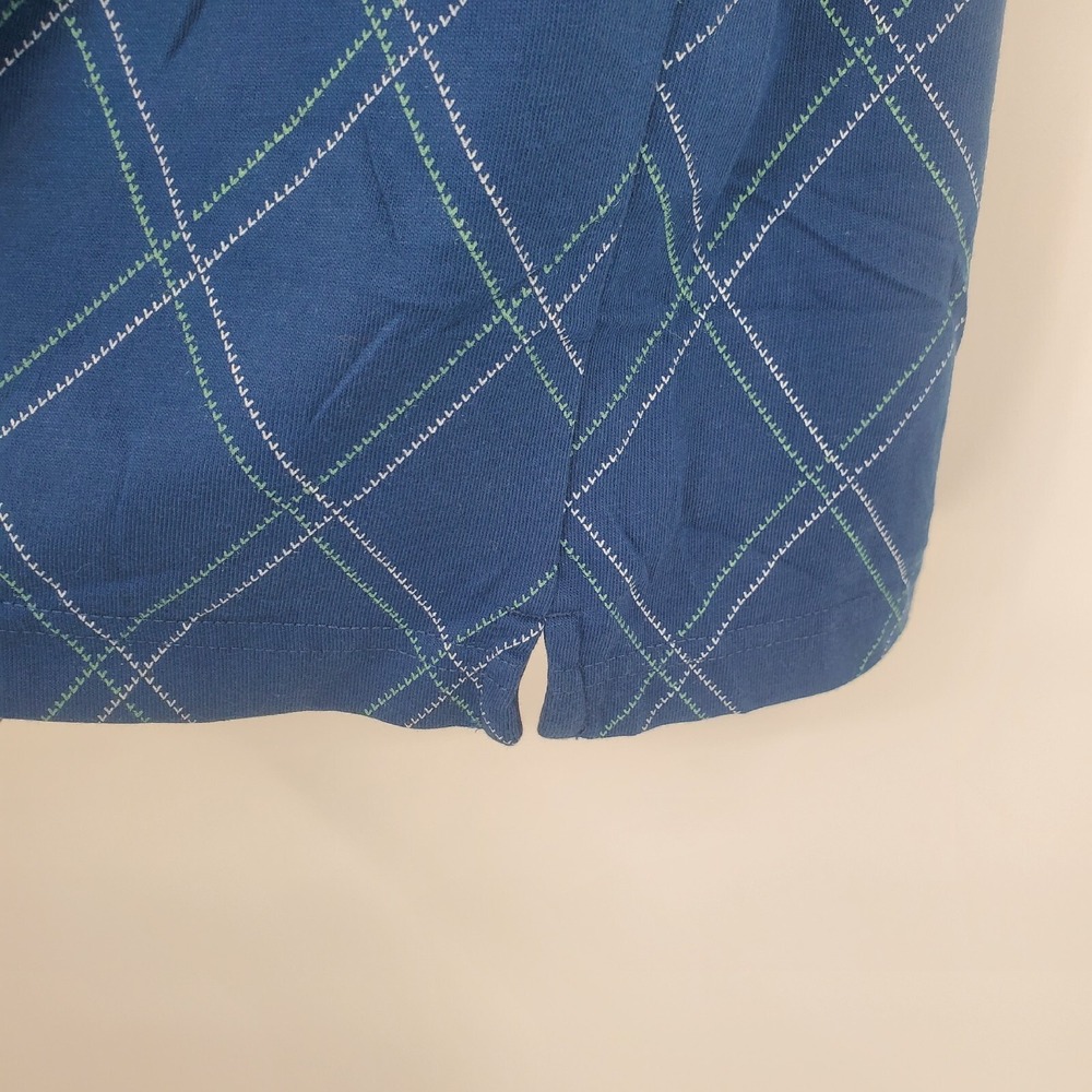 David Taylor Collection Men's Polo Size Medium Blue Print Golf Short Sleeve - Picture 9 of 10